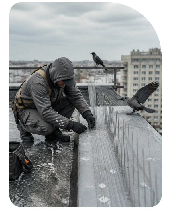 Защита от ворон под ключ в Зеленодольске по цене от 5175 р. | Сенат-Злн